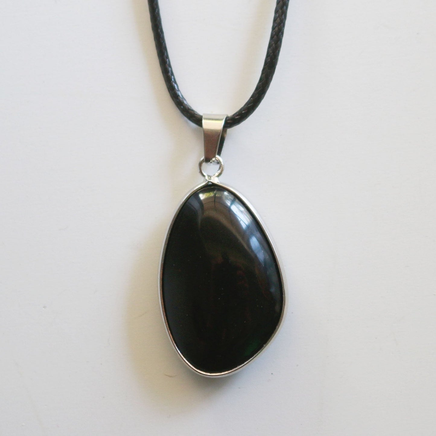 Obsidian Pendant Necklace