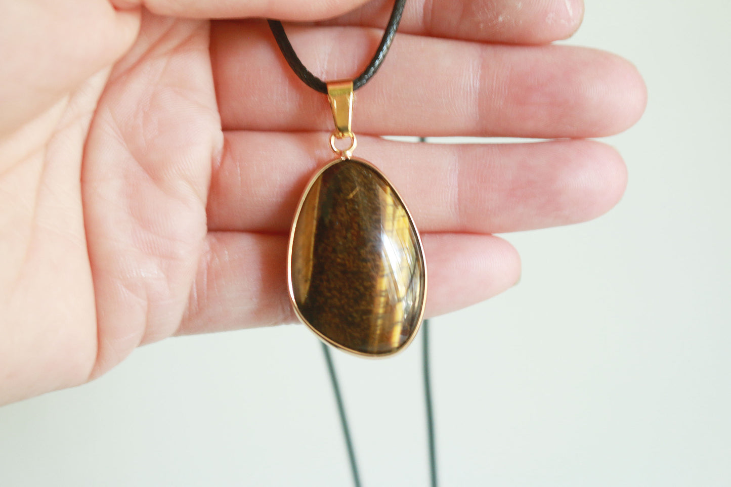 Tiger Eye Pendant Necklace