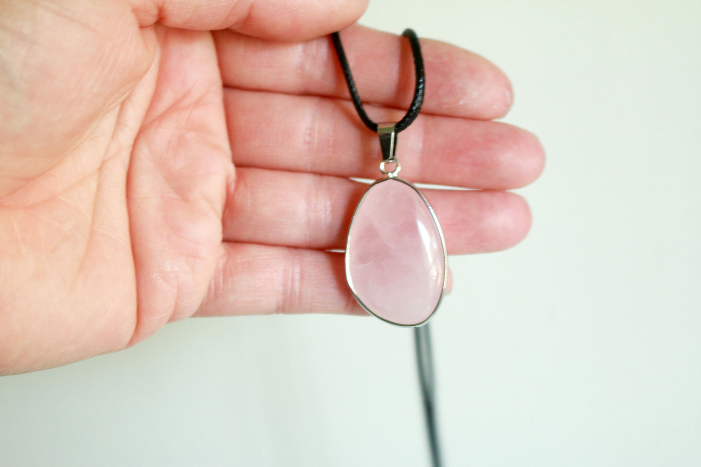 Rose Quartz Pendant Necklace