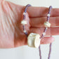 Fish Vertebrae Purple Beaded Necklace