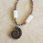 Coyote Bone & Ammonite Beaded Necklace