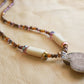 Coyote Bone & Ammonite Beaded Necklace