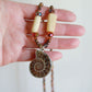 Coyote Bone & Ammonite Beaded Necklace