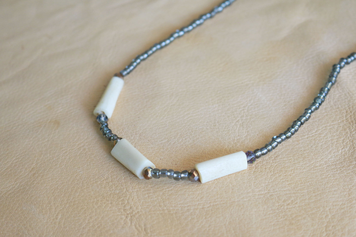 Coyote Bone Beaded Necklace