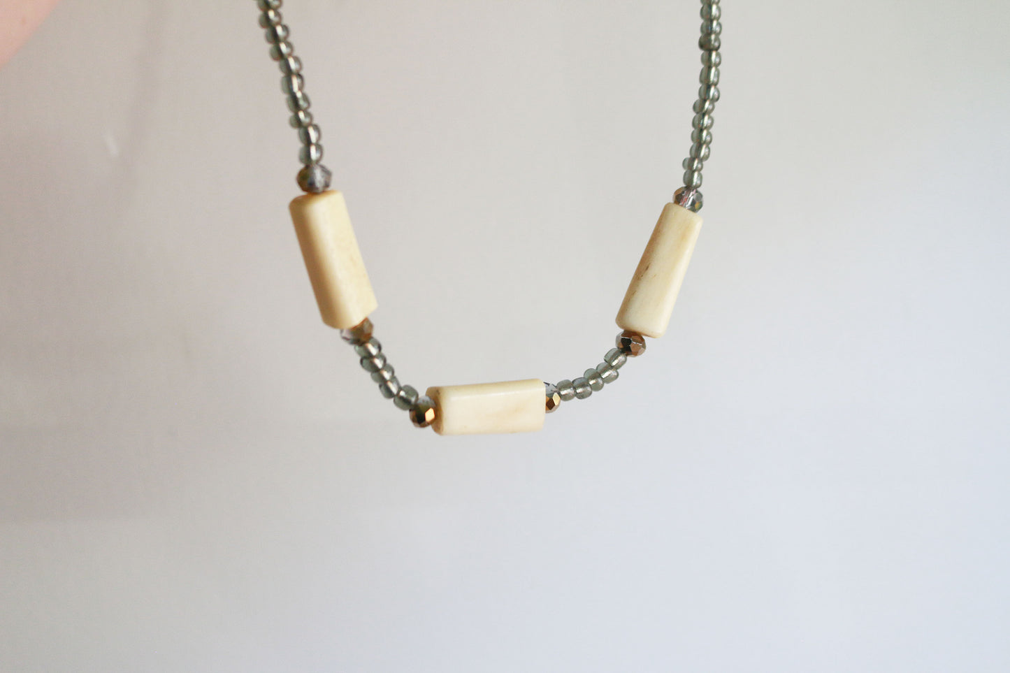 Coyote Bone Beaded Necklace