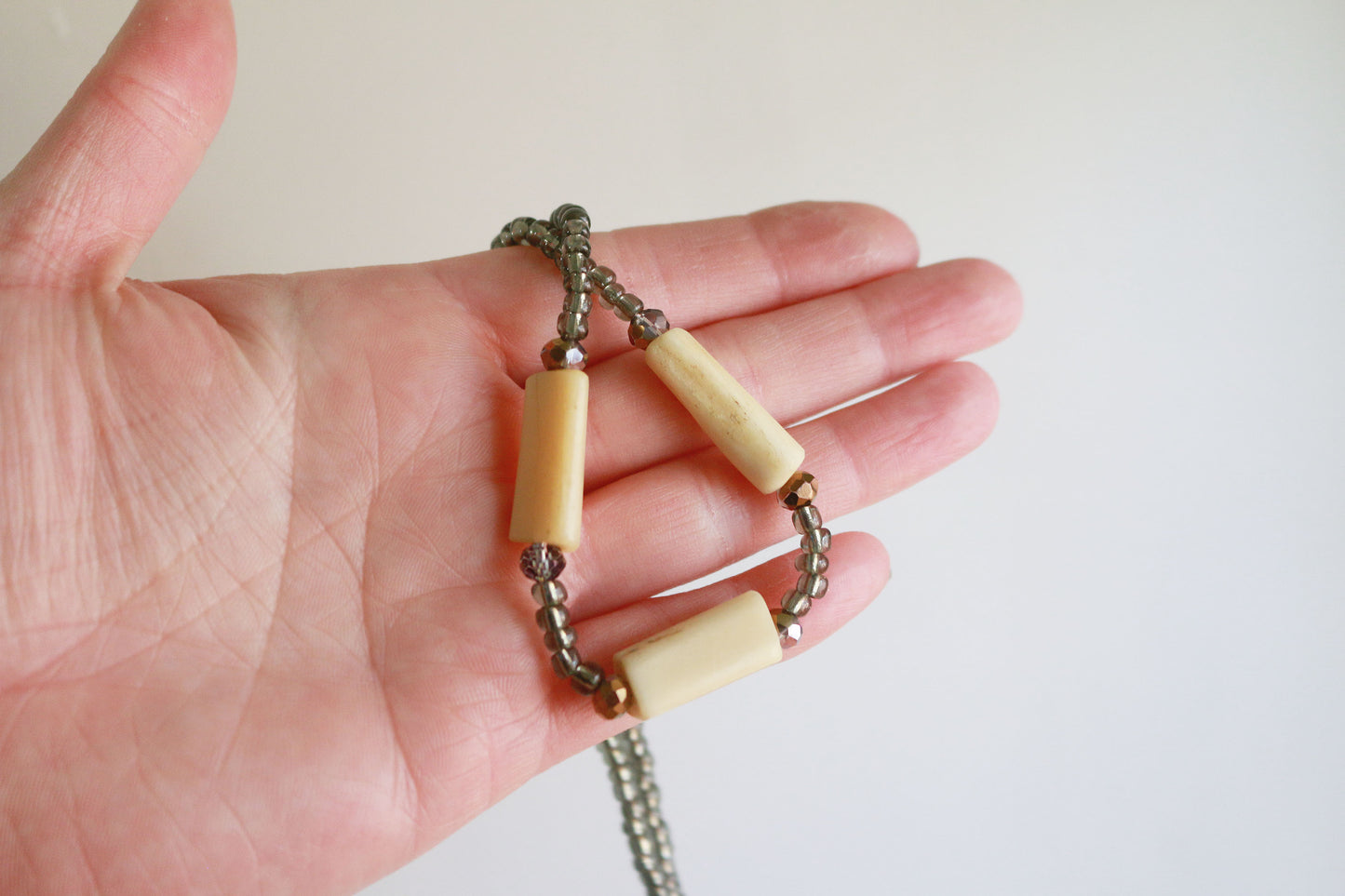 Coyote Bone Beaded Necklace