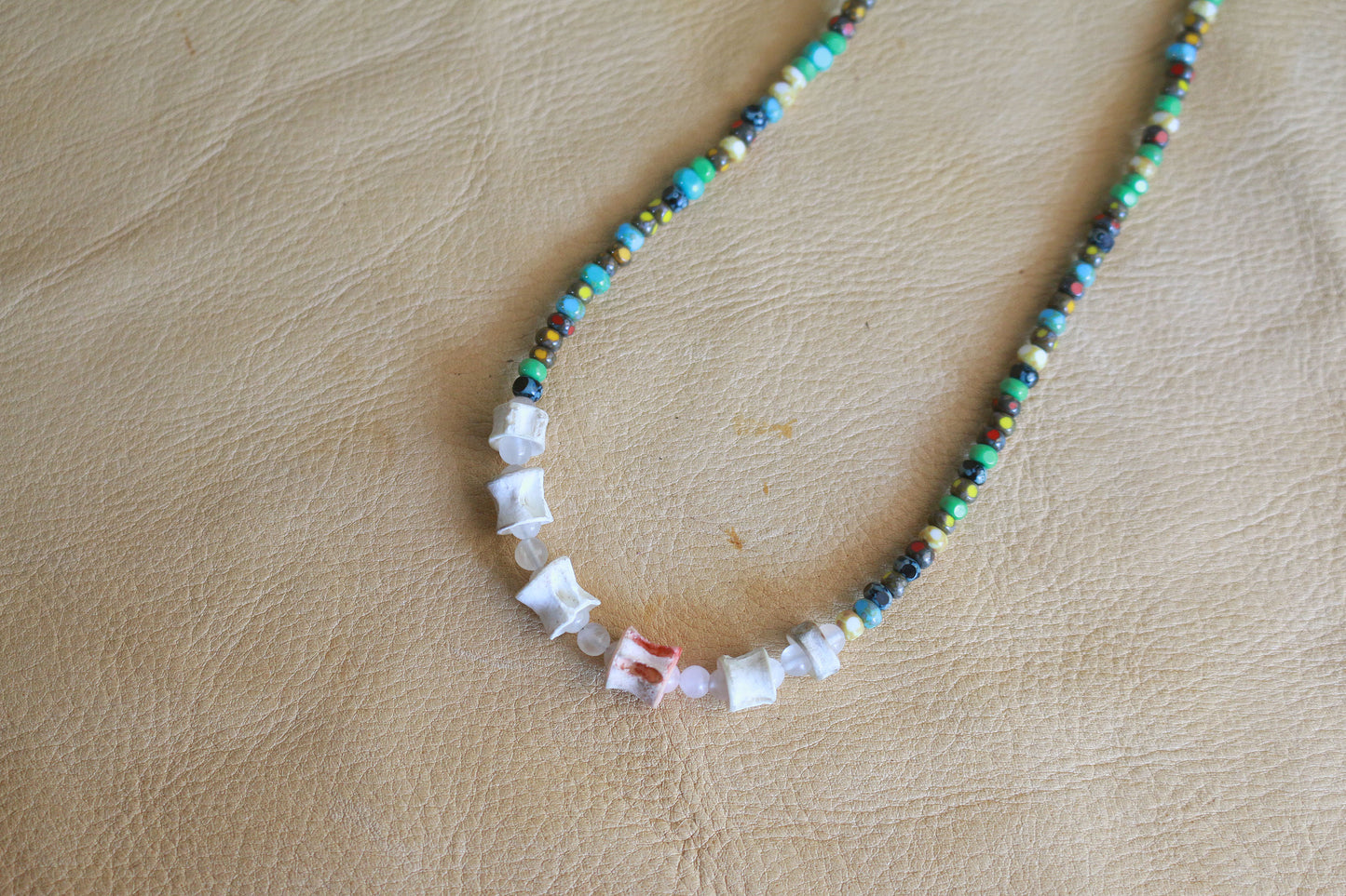 Fish Vertebrae Beaded Necklace