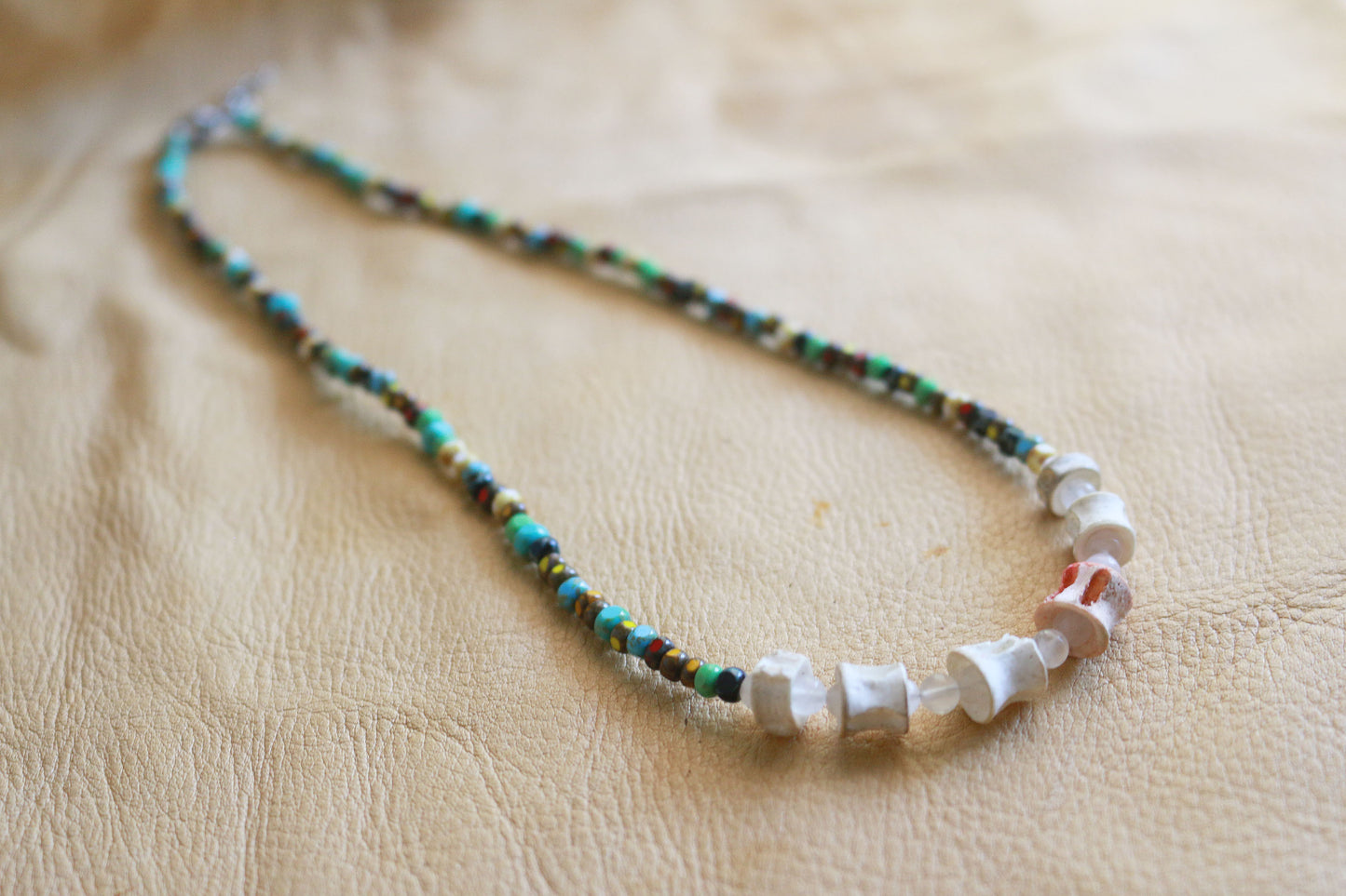 Fish Vertebrae Beaded Necklace