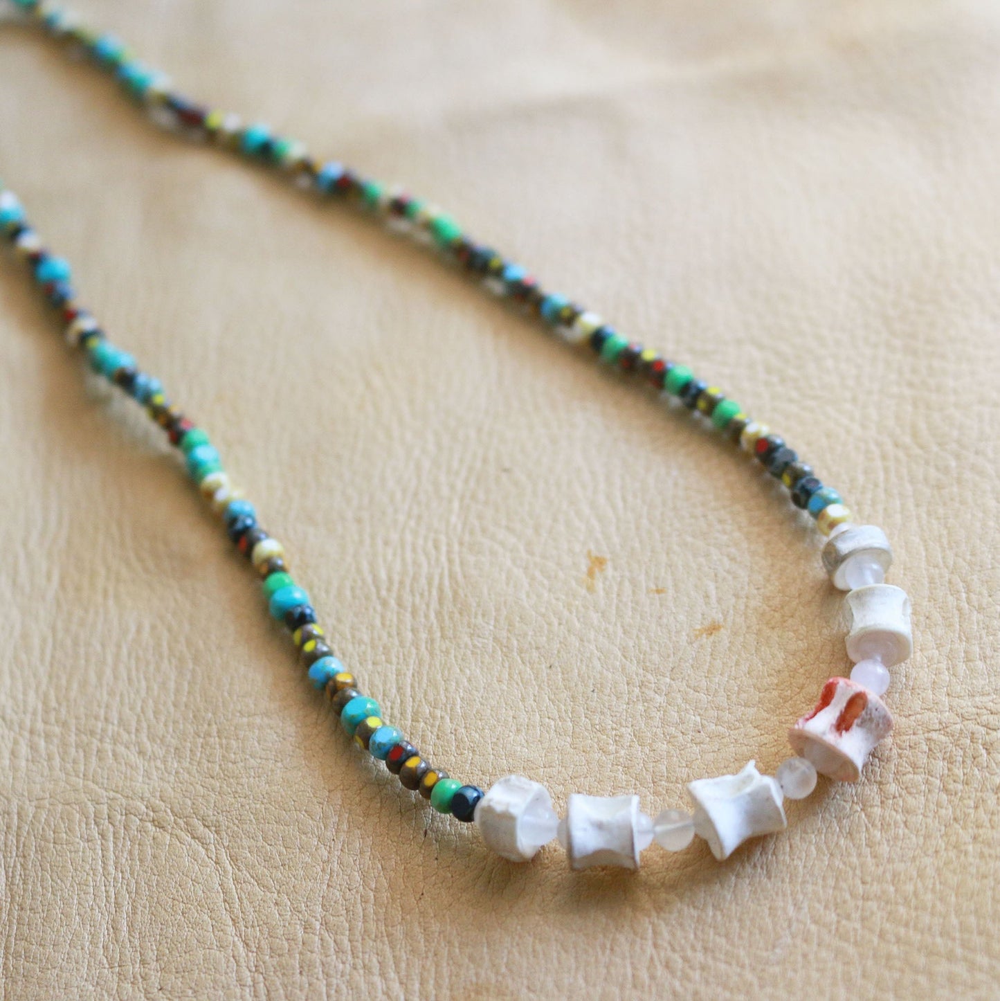 Fish Vertebrae Beaded Necklace