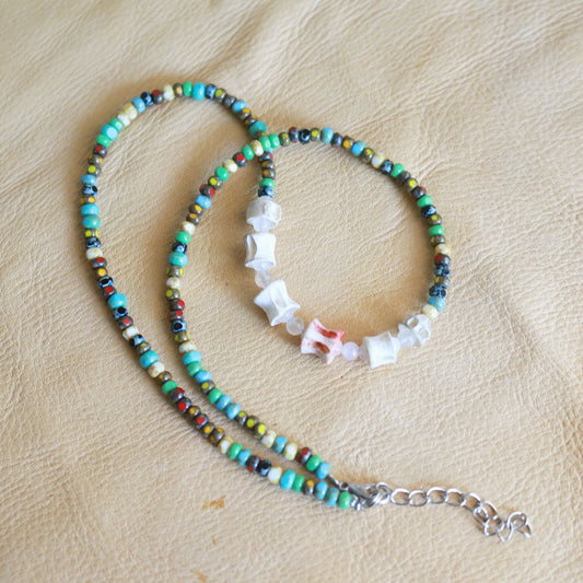 Fish Vertebrae Beaded Necklace