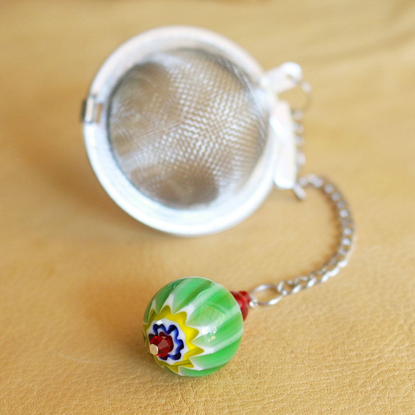 Green Flower Millefiori Tea Infuser