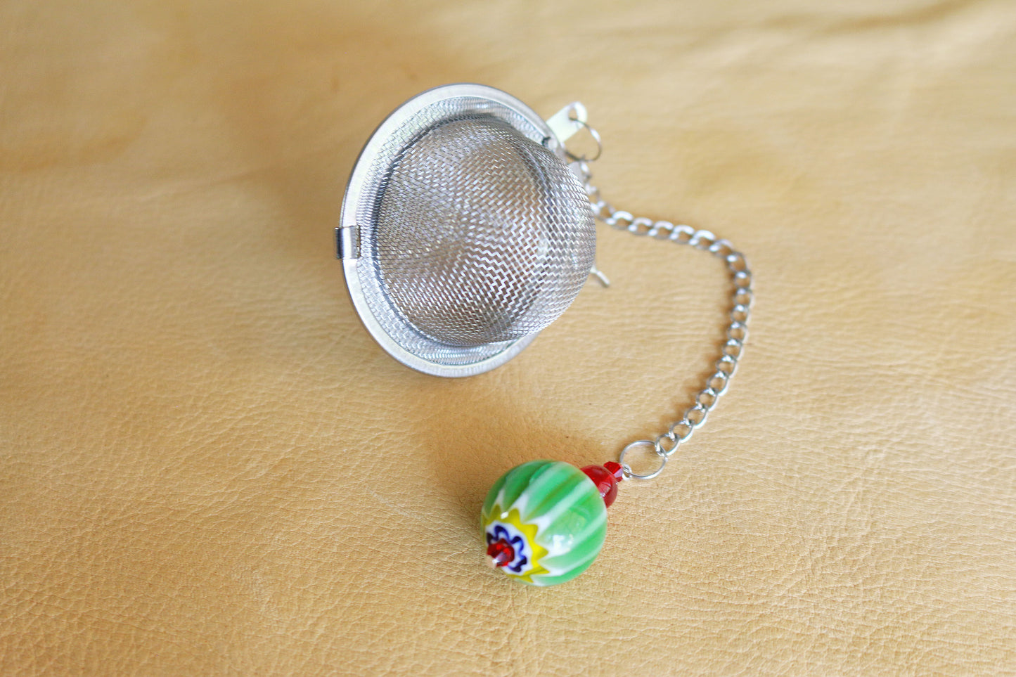 Green Flower Millefiori Tea Infuser