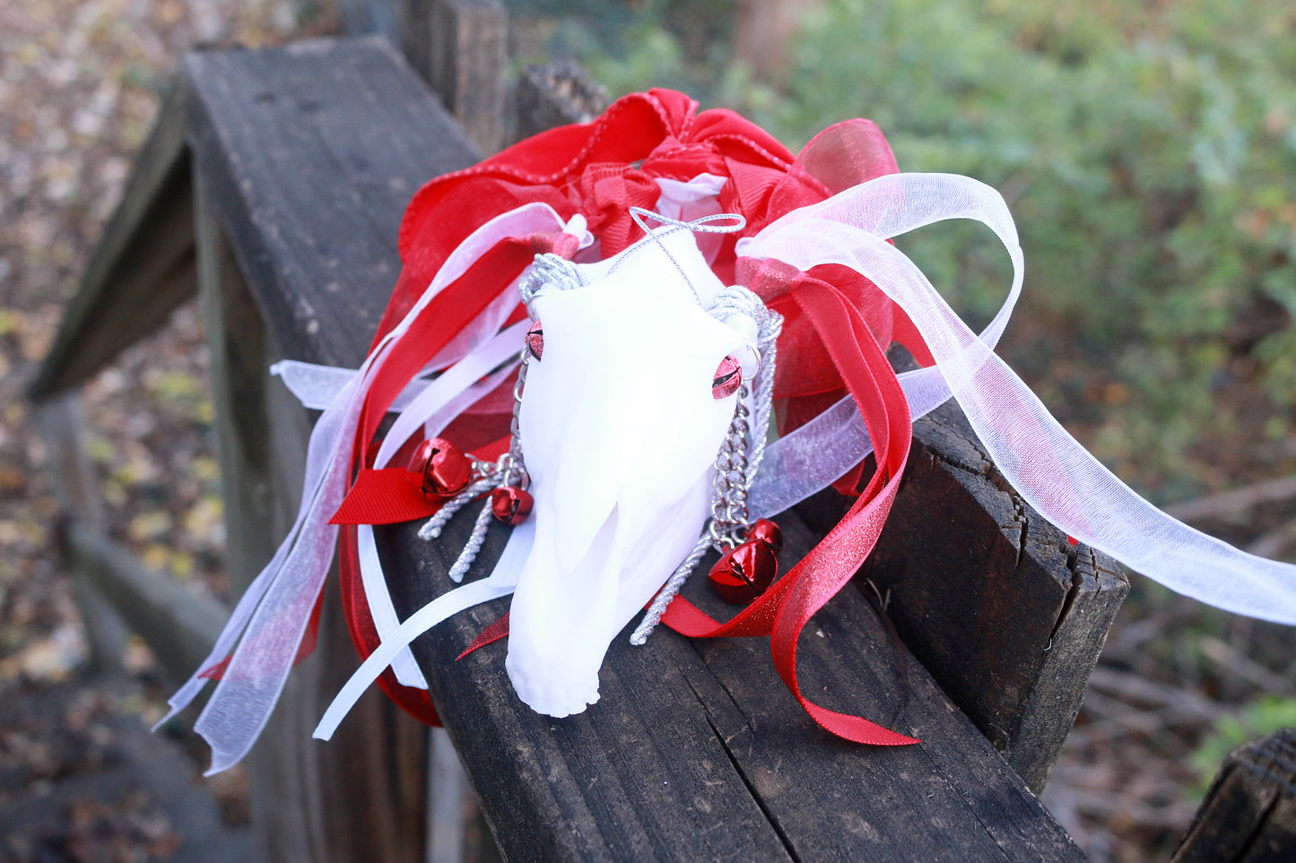 Peppermint Mari Lwyd Ornament