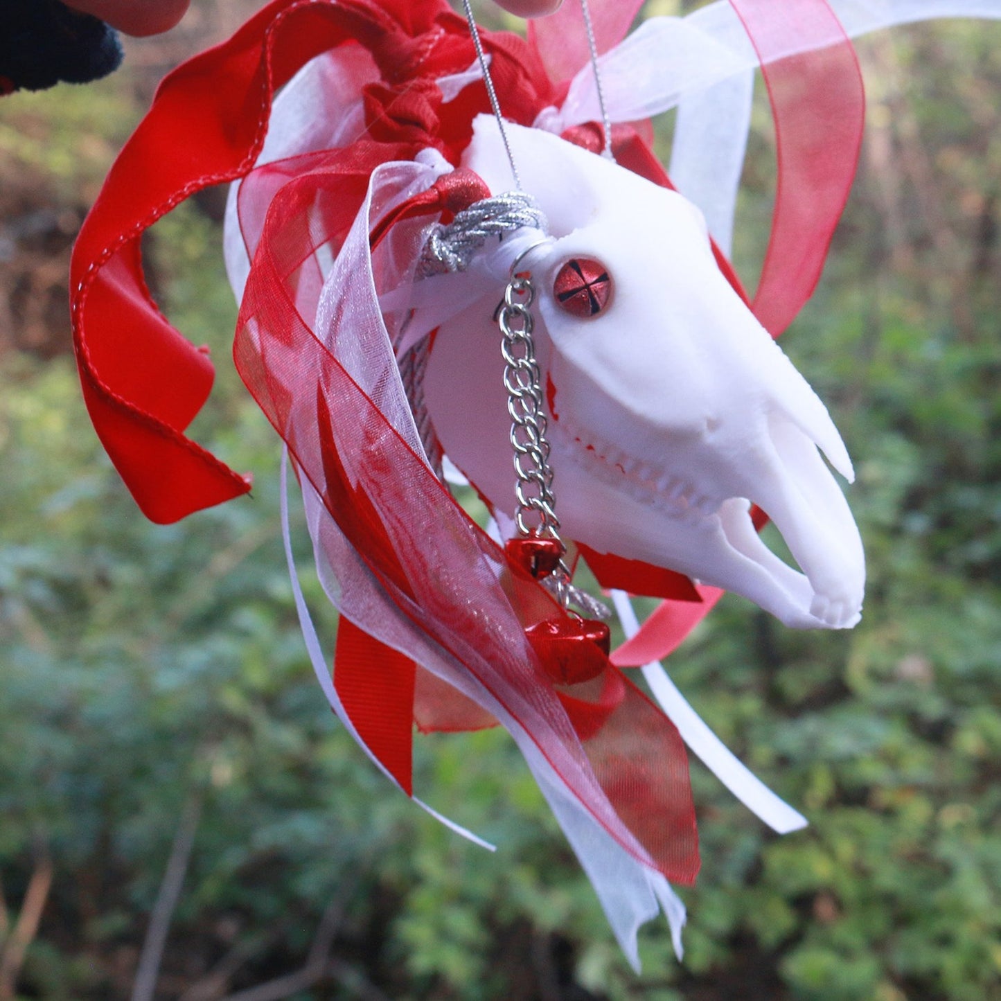 Peppermint Mari Lwyd Ornament