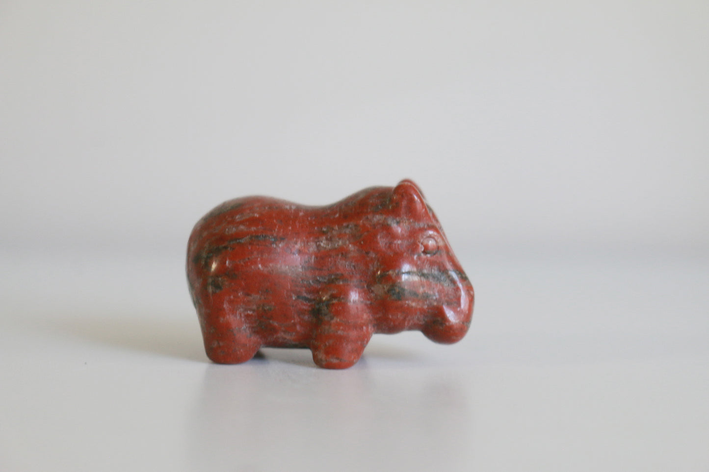 Striped Red Jasper Hippo (1.2 in)