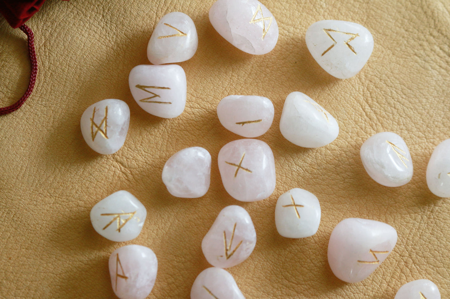 Rose Quartz Elder Futhark Runes