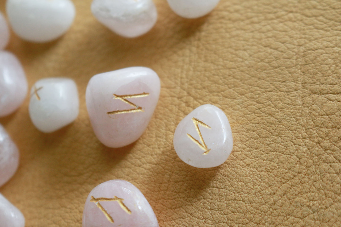 Rose Quartz Elder Futhark Runes