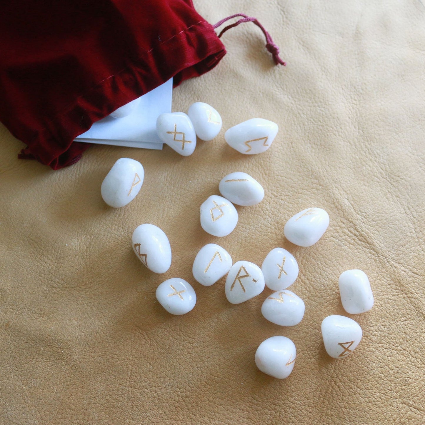 Snow Quartz Elder Futhark Runes