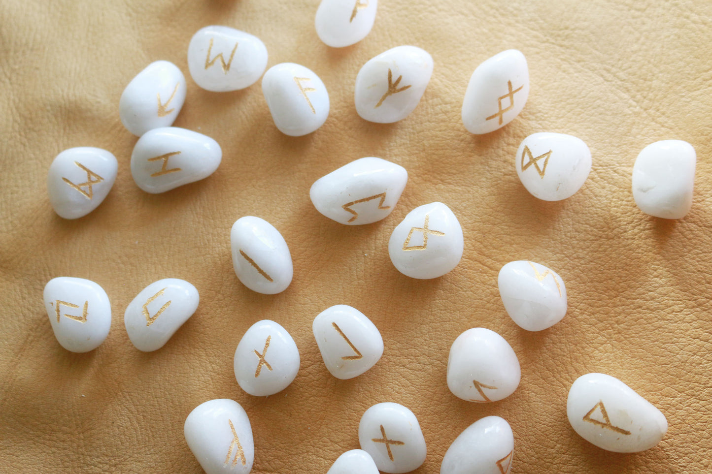 Snow Quartz Elder Futhark Runes