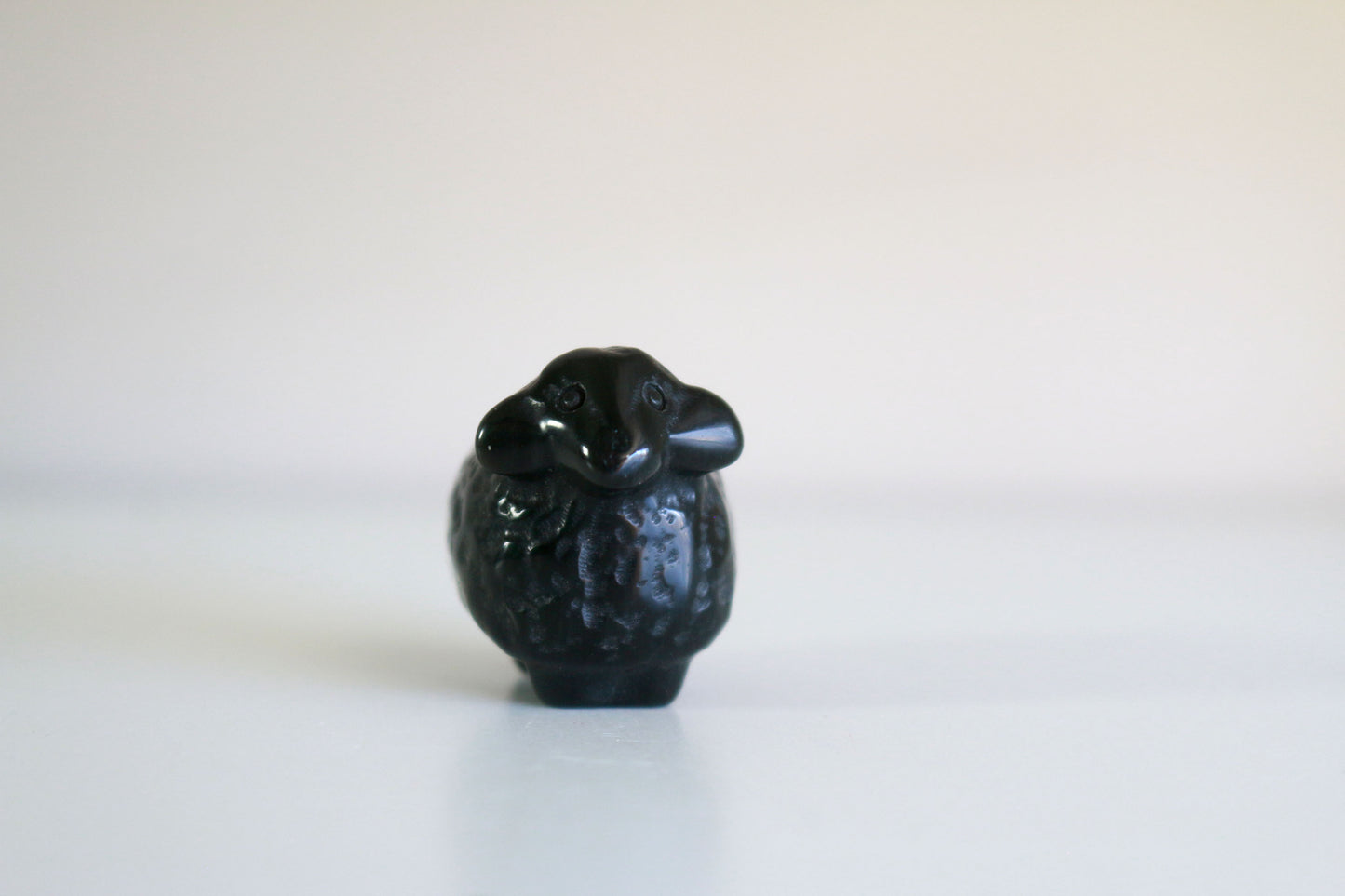 Silver Sheen Obsidian Sheep (1.2 in)