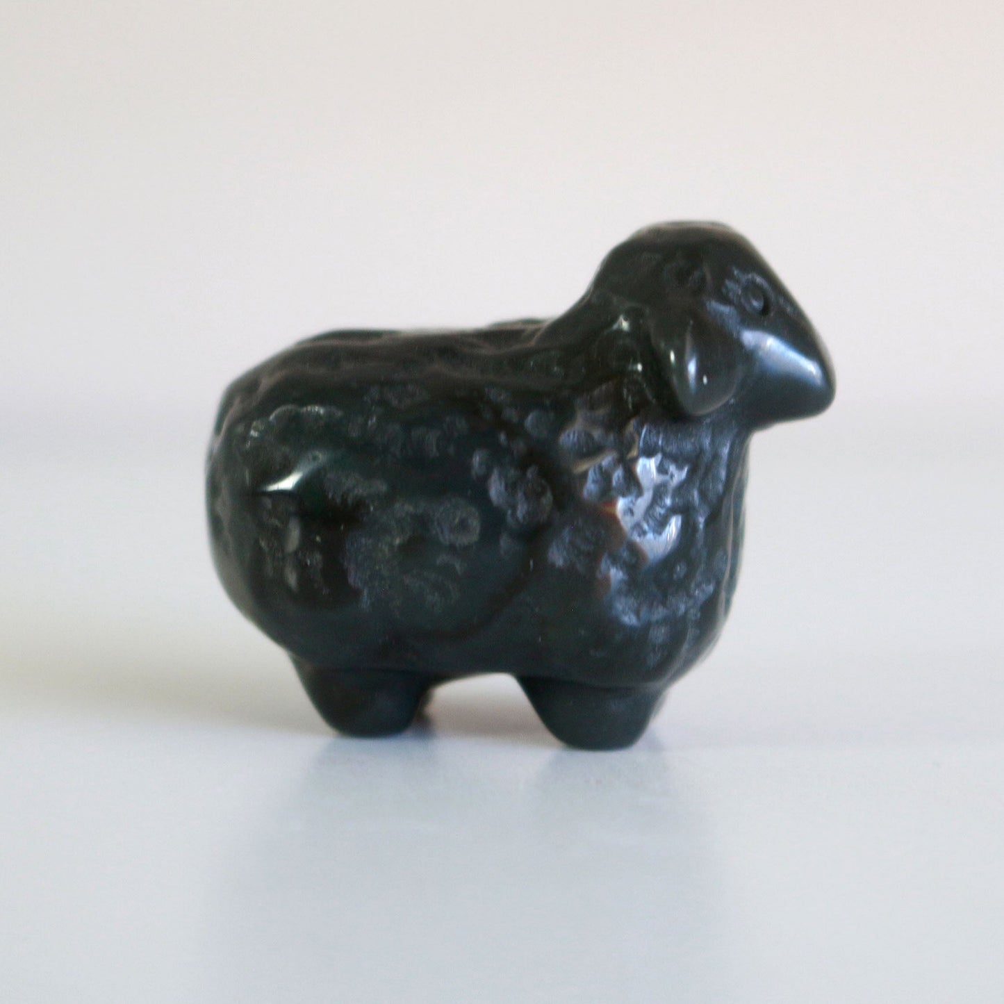 Silver Sheen Obsidian Sheep (1.2 in)