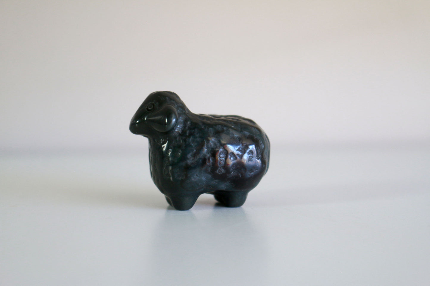 Silver Sheen Obsidian Sheep (1.2 in)