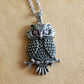 Garnet Owl Necklace