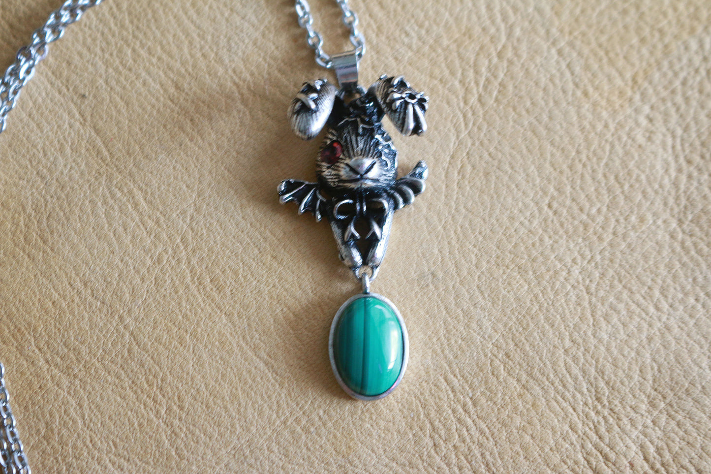 Malachite Rabbit Necklace