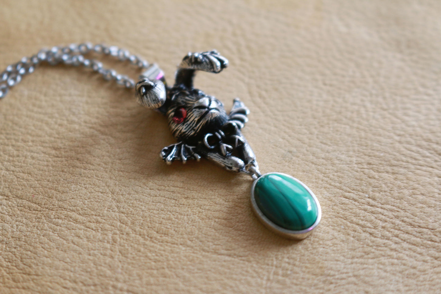 Malachite Rabbit Necklace