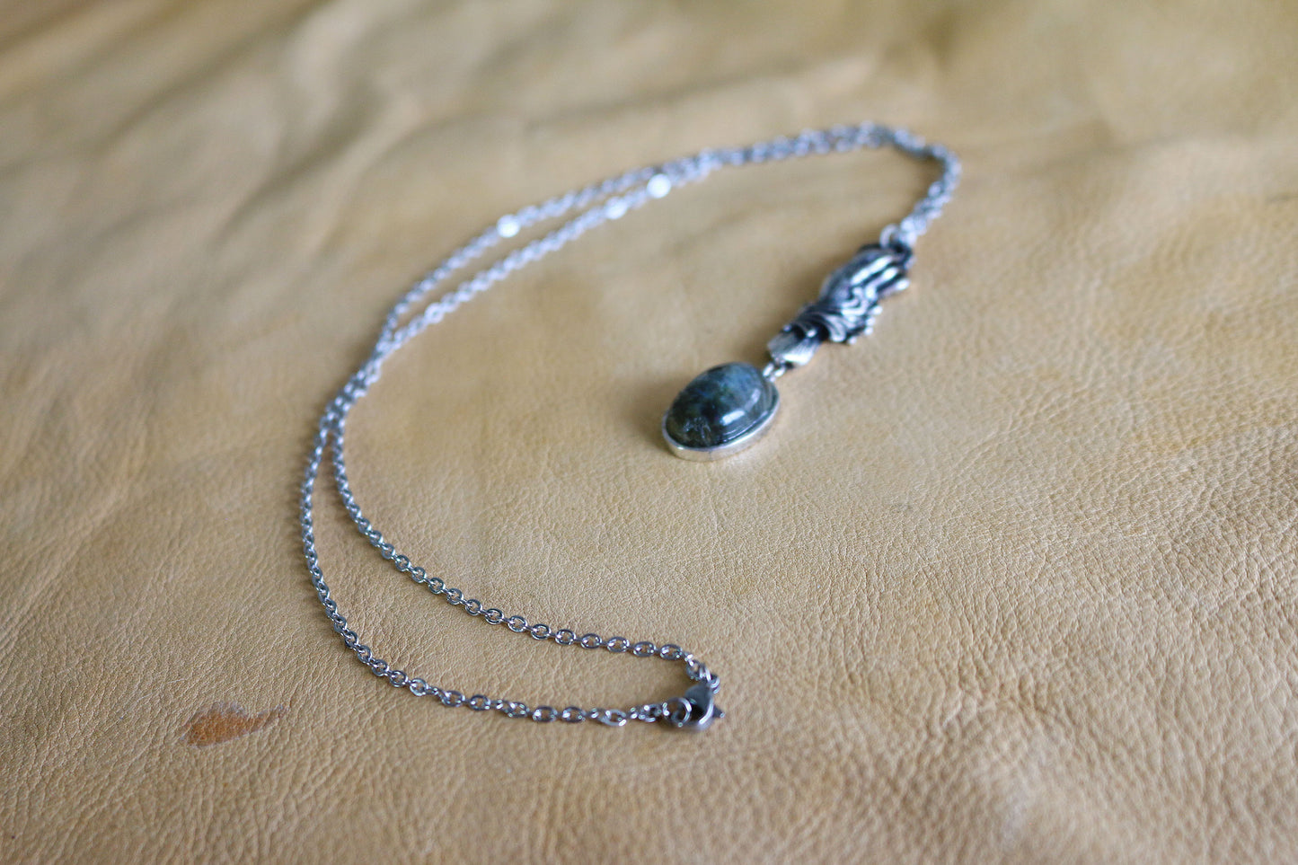 Labradorite Death Hand Necklace