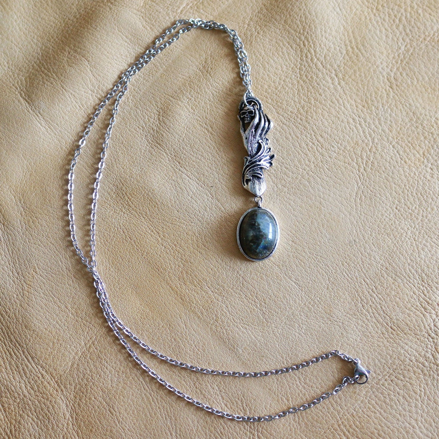 Labradorite Death Hand Necklace