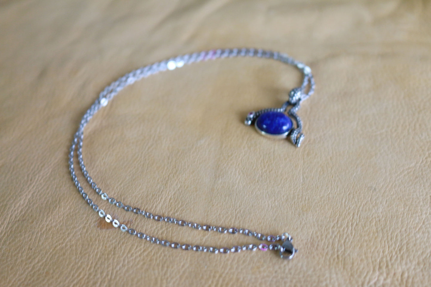 Lapis Lazuli Snake Spinner Necklace