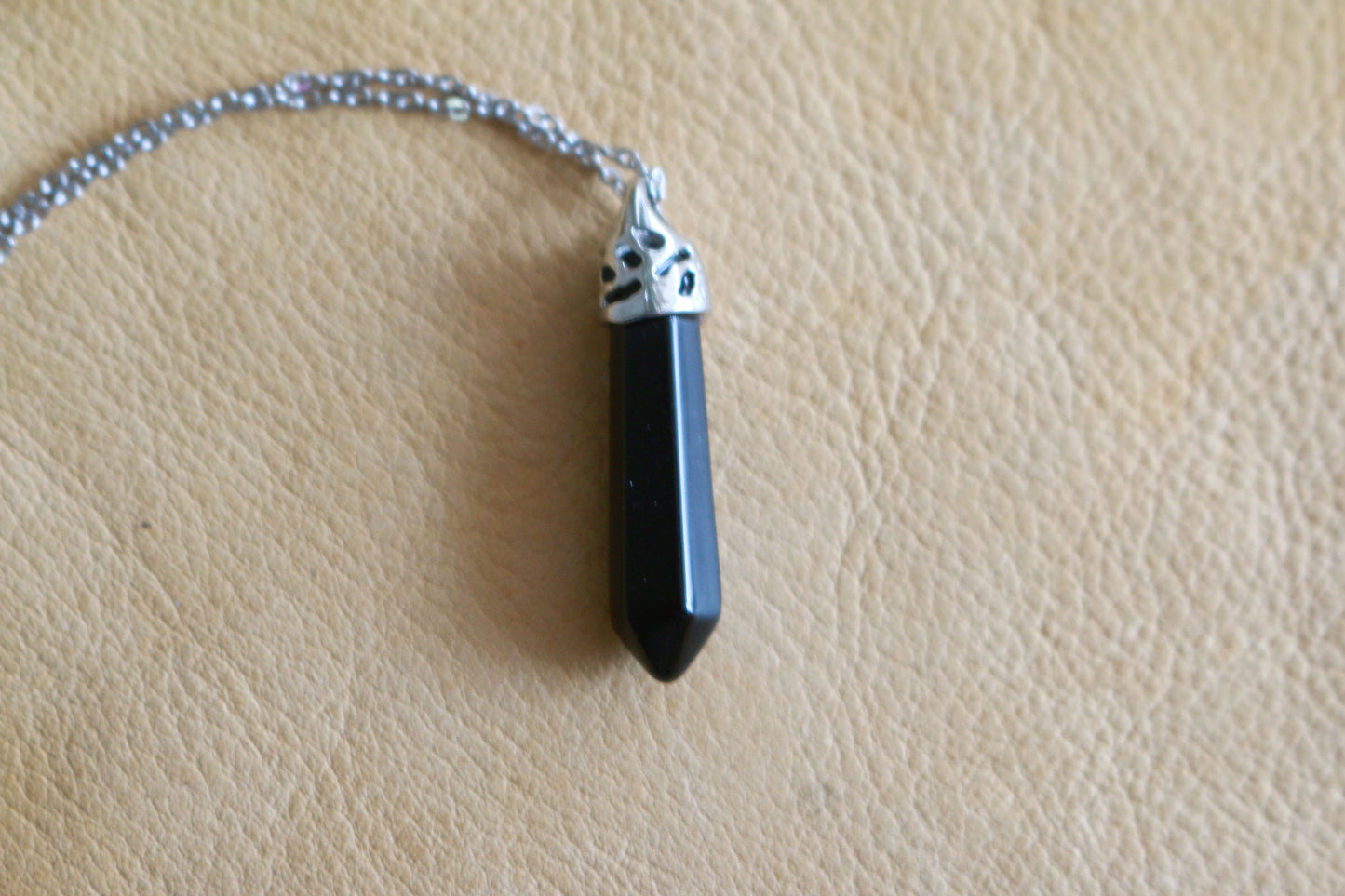 Obsidian Pendant Necklace