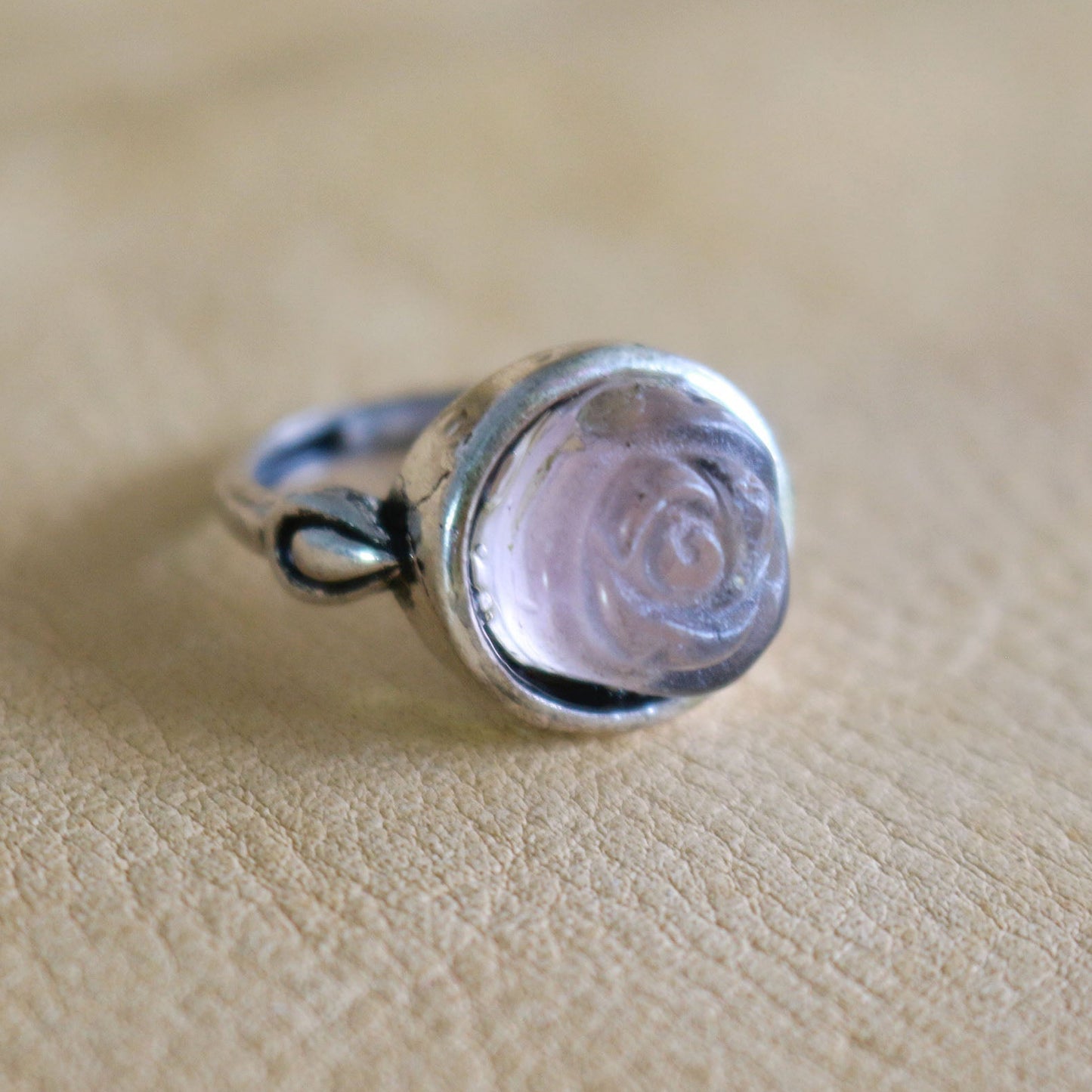 Rose Fluorite Adjustable Ring