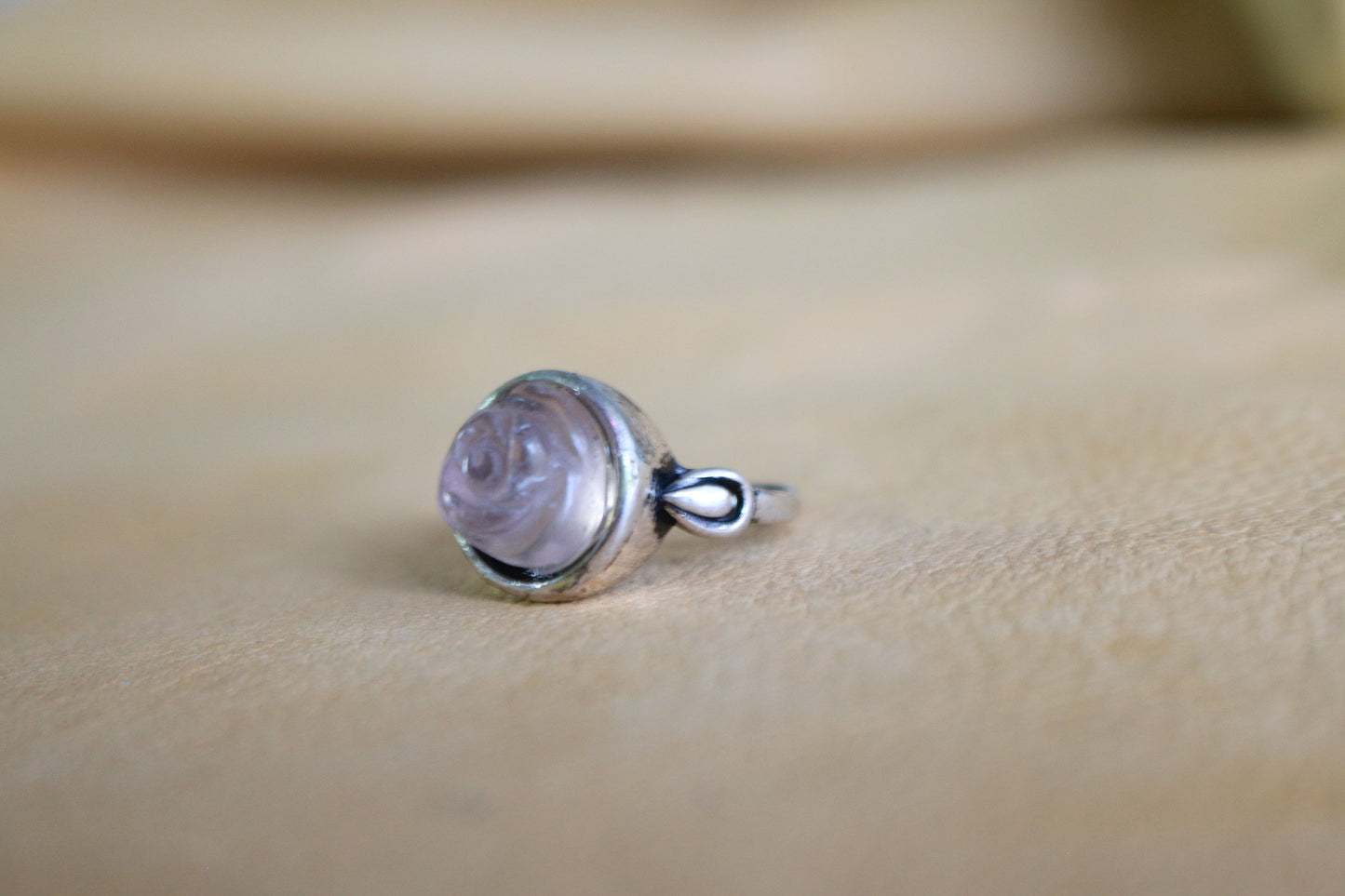 Rose Fluorite Adjustable Ring