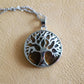 Tiger Eye Tree Pendant Necklace