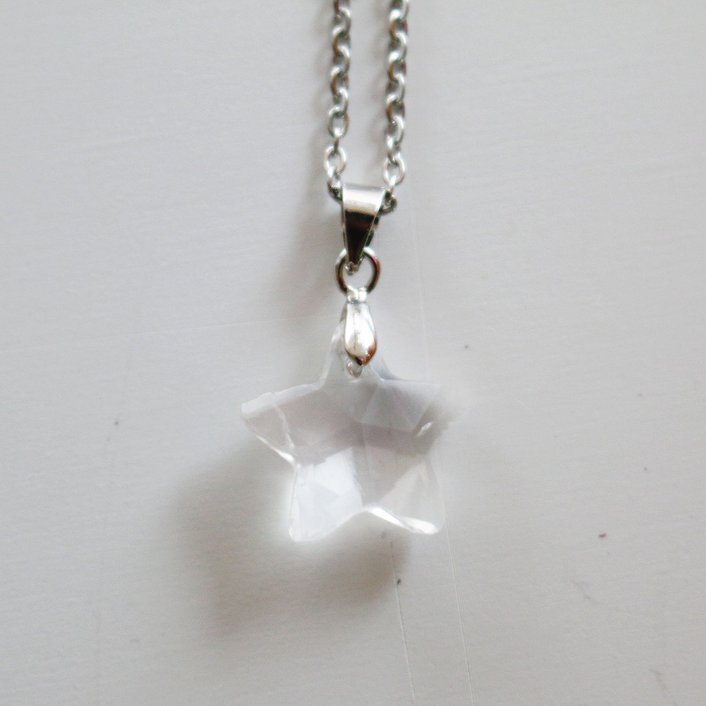 Quartz Faceted Star Necklace