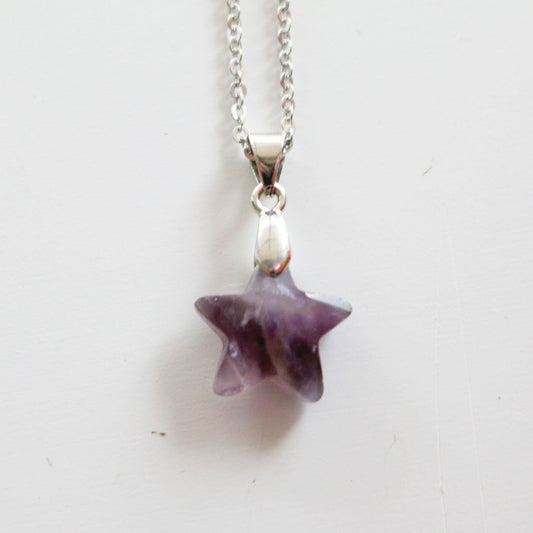 Amethyst Faceted Star Necklace