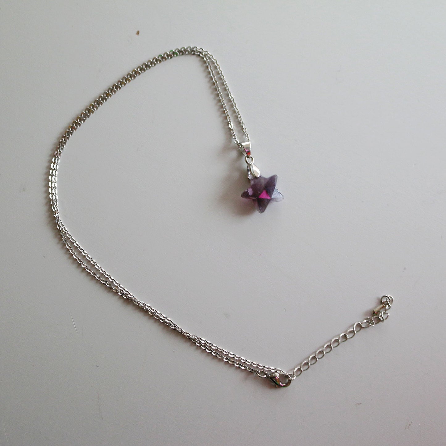 Amethyst Faceted Star Necklace