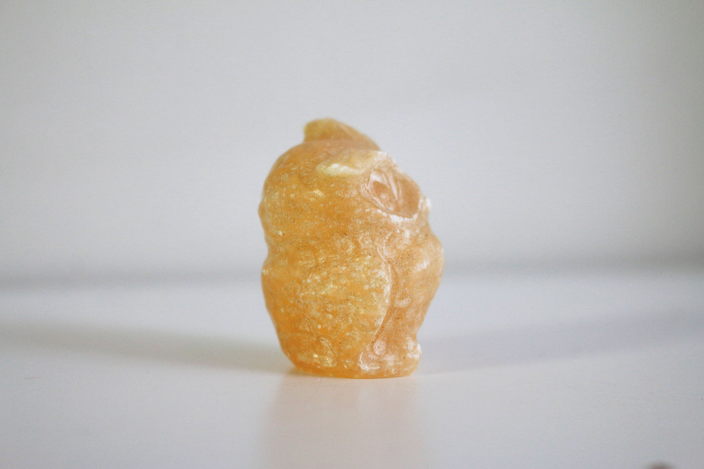 Orange Calcite Owl (2 in)