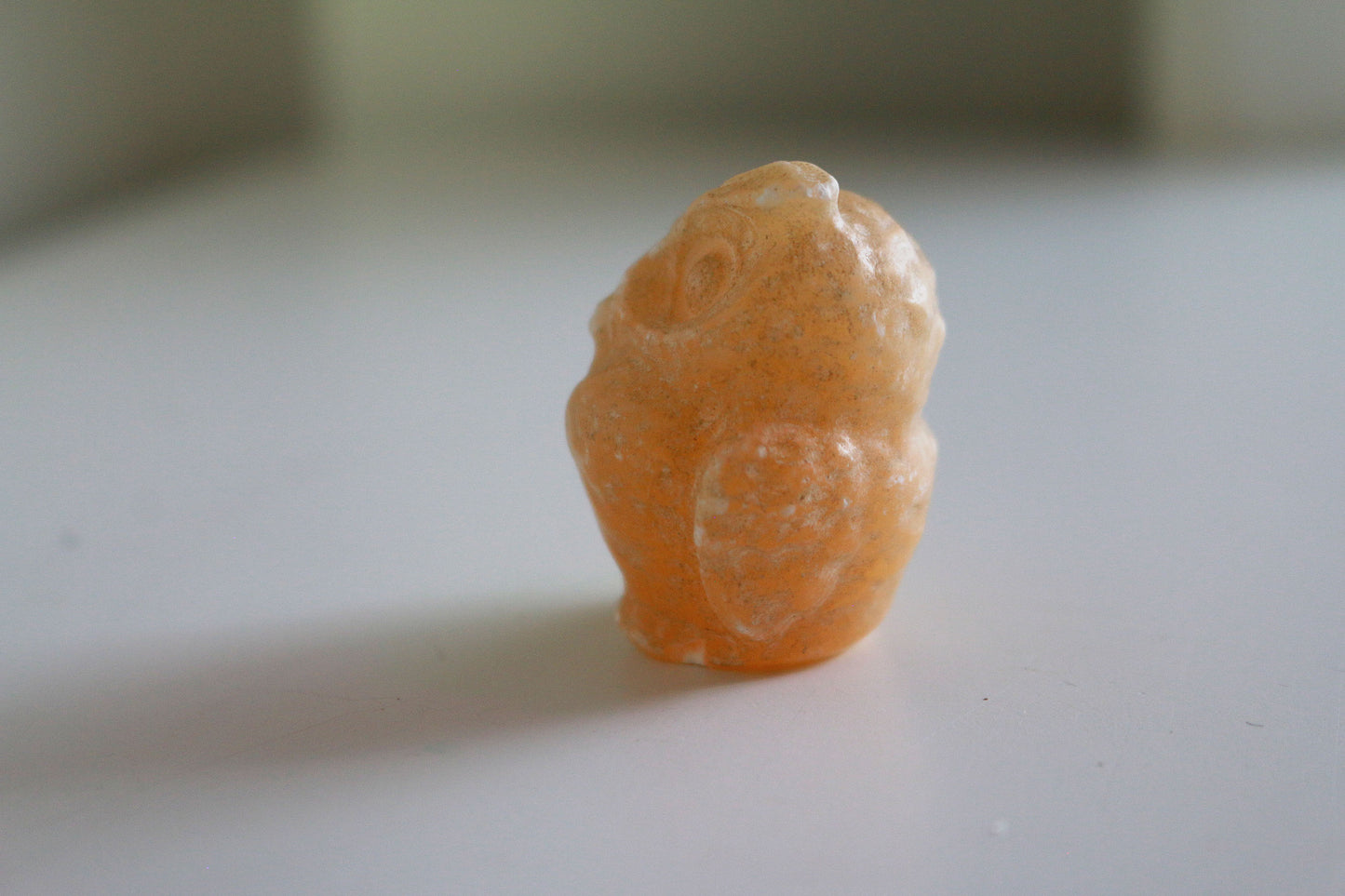 Orange Calcite Owl (2 in)