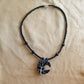 Obsidian Moon Beaded Necklace