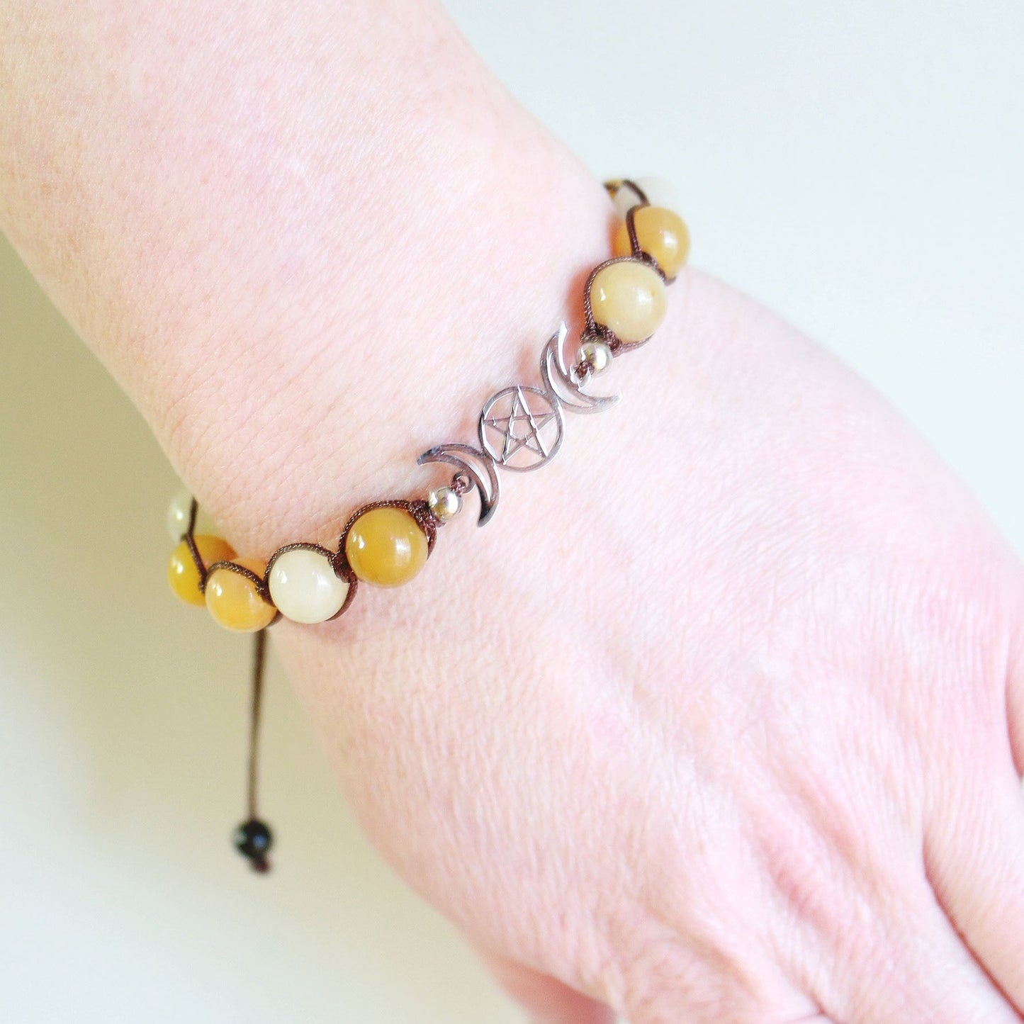 Triple Moon Bracelet - Gold Aventurine