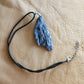 Raw Black Kyanite Necklace (2.5 in)