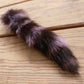 Purple Raccoon Tail Keychain