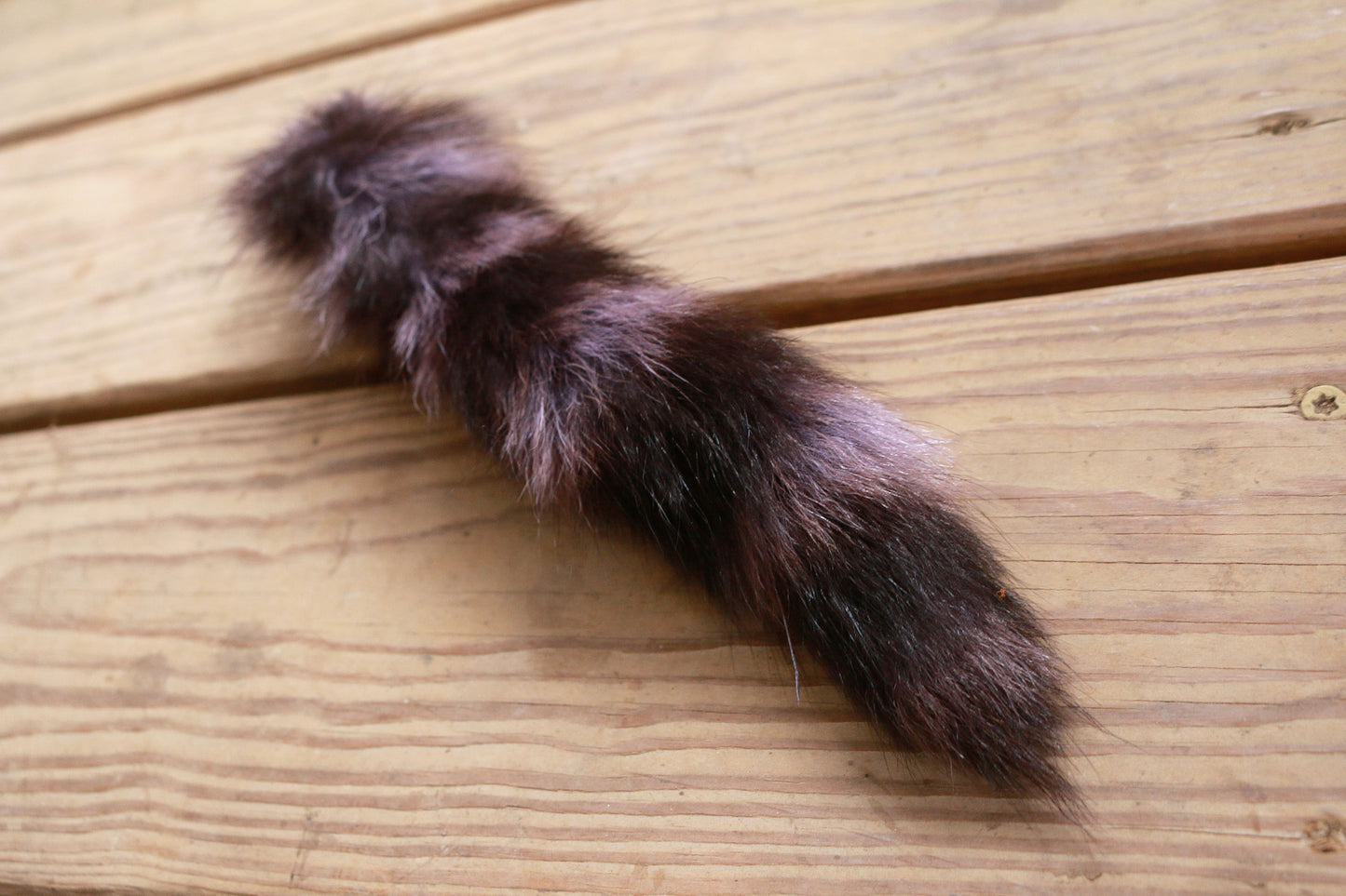 Purple Raccoon Tail Keychain