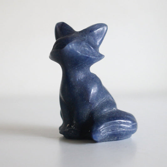 Blue Aventurine Fox (1.5 in)