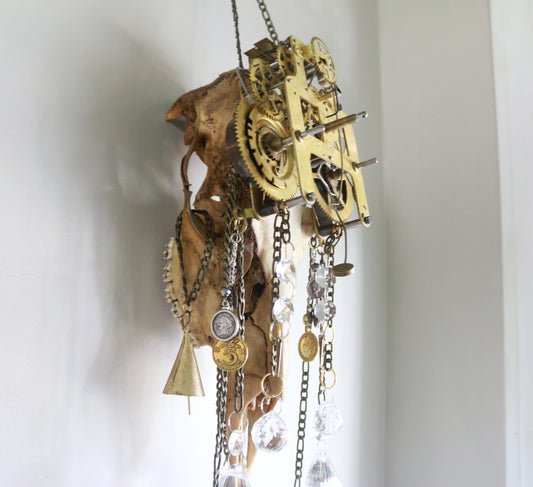 Clockwork Catacomb Deer Skull Suncatcher