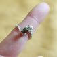 Snake Black Opal Adjustable Ring