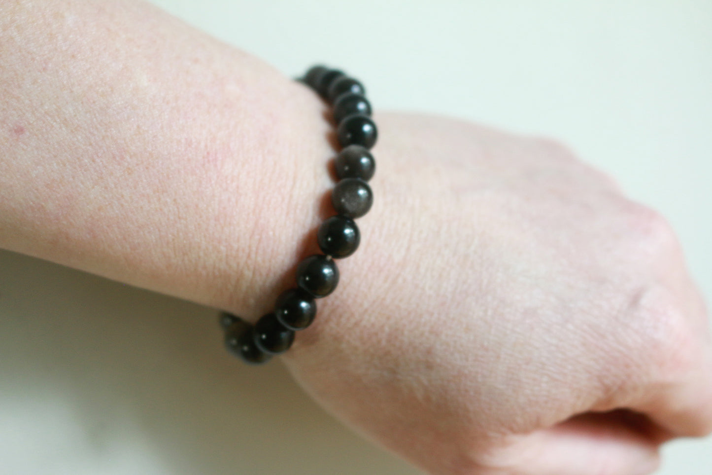Silver Sheen Obsidian Bracelet